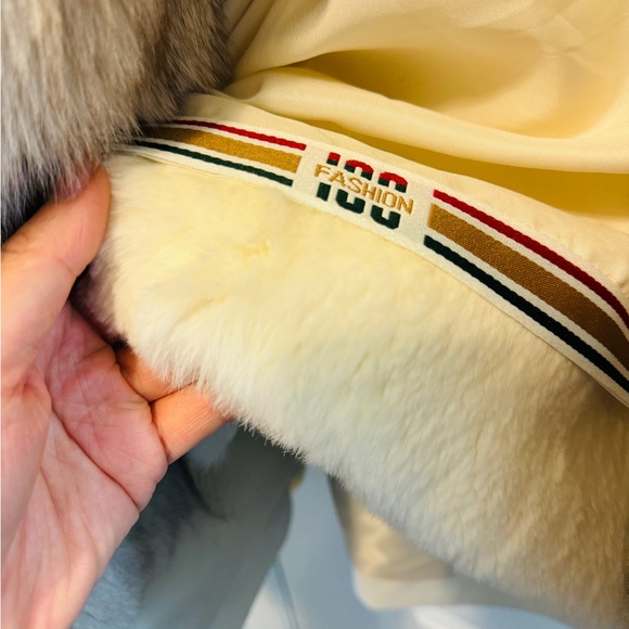 [Sold] Real Fox and Rabbit Fur Lined Jacket Parka - Picture 5 of 10